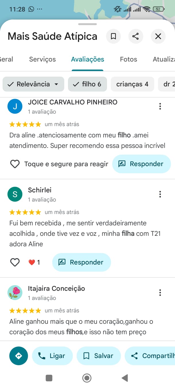 Avaliação no Google 3