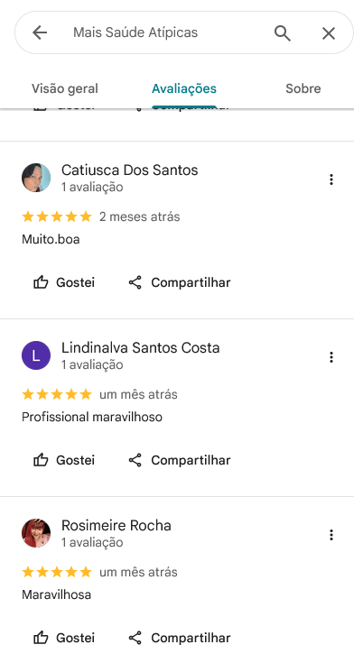 Avaliação no Google 4
