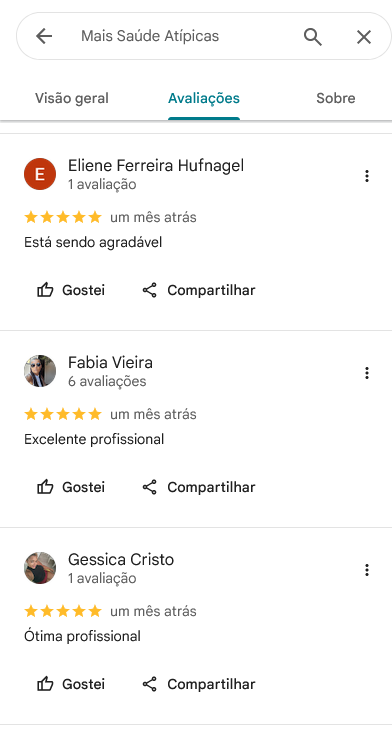 Avaliação no Google 5