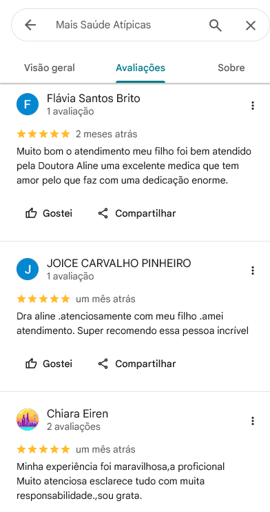 Avaliação no Google 11