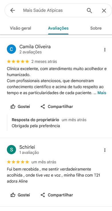 Avaliação no Google 12